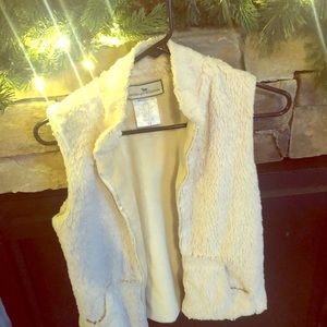 Petite fuzzy vest